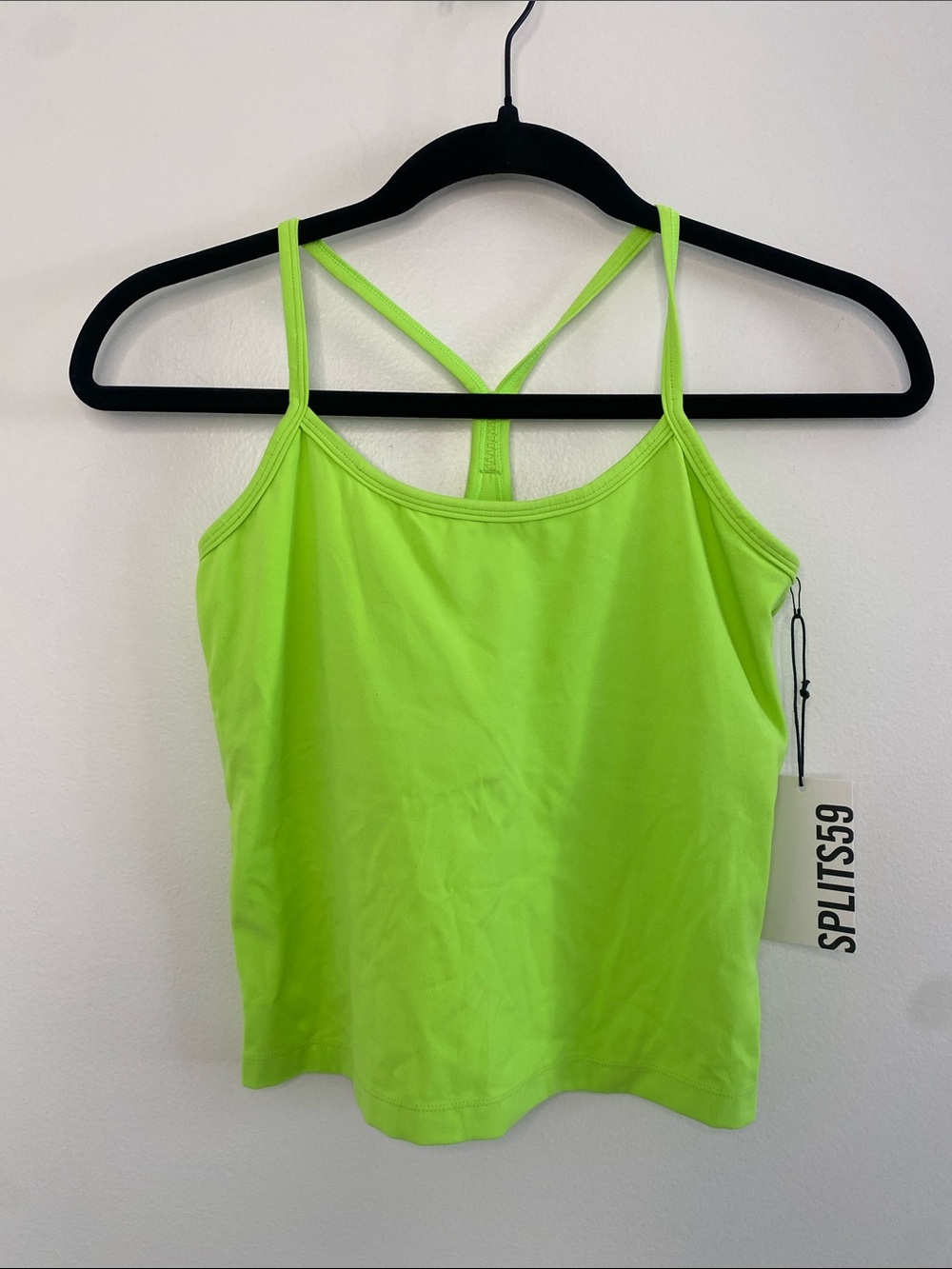 Splits59 NWT Airweight Tank Neon Lime Racerback Yoga Pilates Small